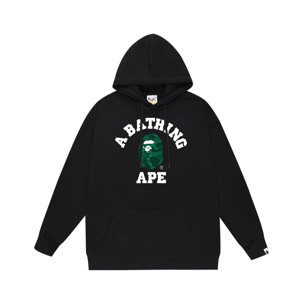 Bathing Shark and ape head print Hoodie Autumn / Winter Letter Print Loose Hoodie Pullover Ape Sweater NextBlock