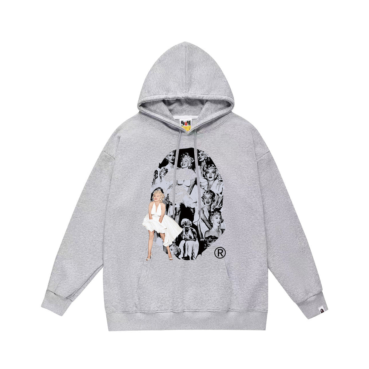 Bathing Shark and ape head print Hoodie Autumn / Winter Letter Print Loose Hoodie Pullover Ape Sweater NextBlock