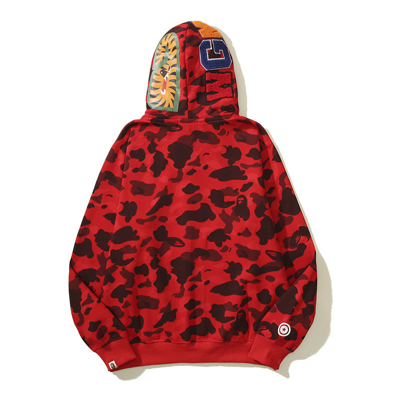 Ape Hoodie Camouflage Alphabet Double Hat Sweater Autumn Winter NextBlock
