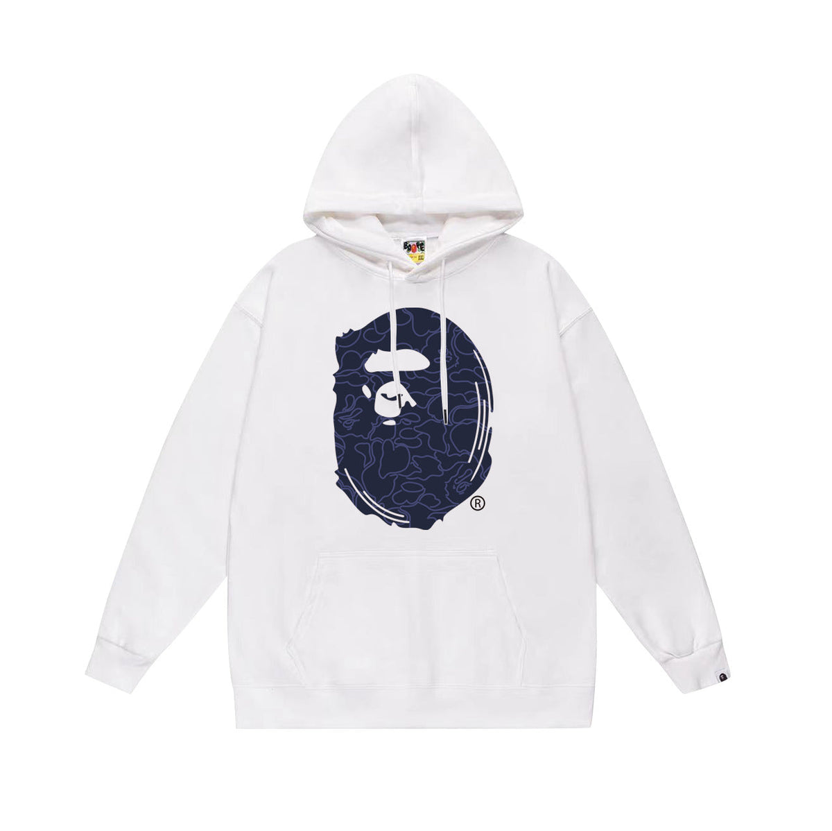 Bathing Shark and ape head print Hoodie Autumn / Winter Letter Print Loose Hoodie Pullover Ape Sweater NextBlock