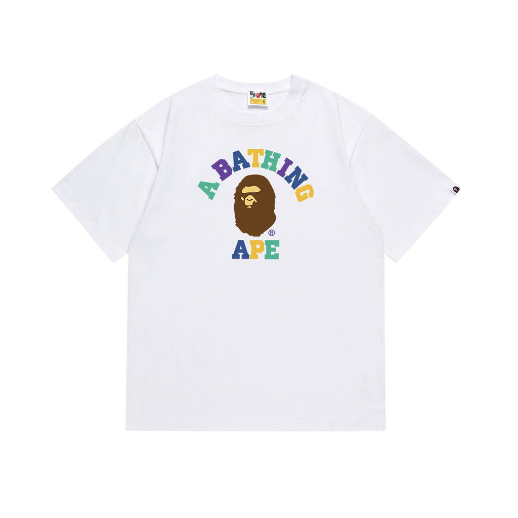 BAPE Bathing Shark and ape head print T Shirt NextBlock