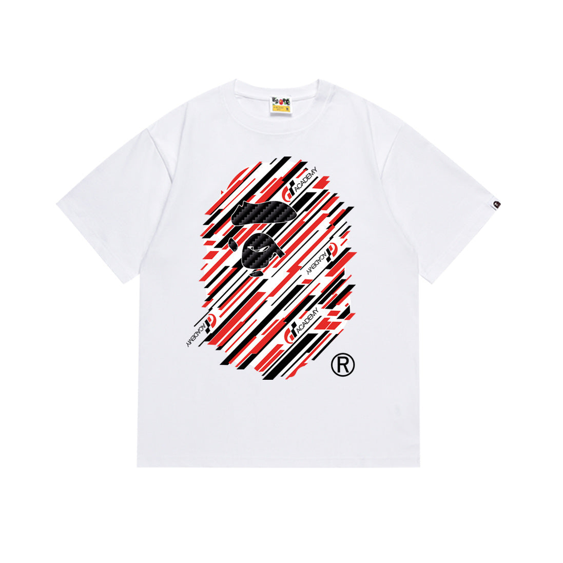 BAPE Bathing Shark and ape head print T Shirt NextBlock