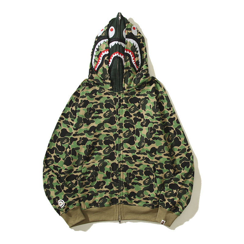 Ape Hoodie Camouflage Alphabet Double Hat Sweater Autumn Winter NextBlock