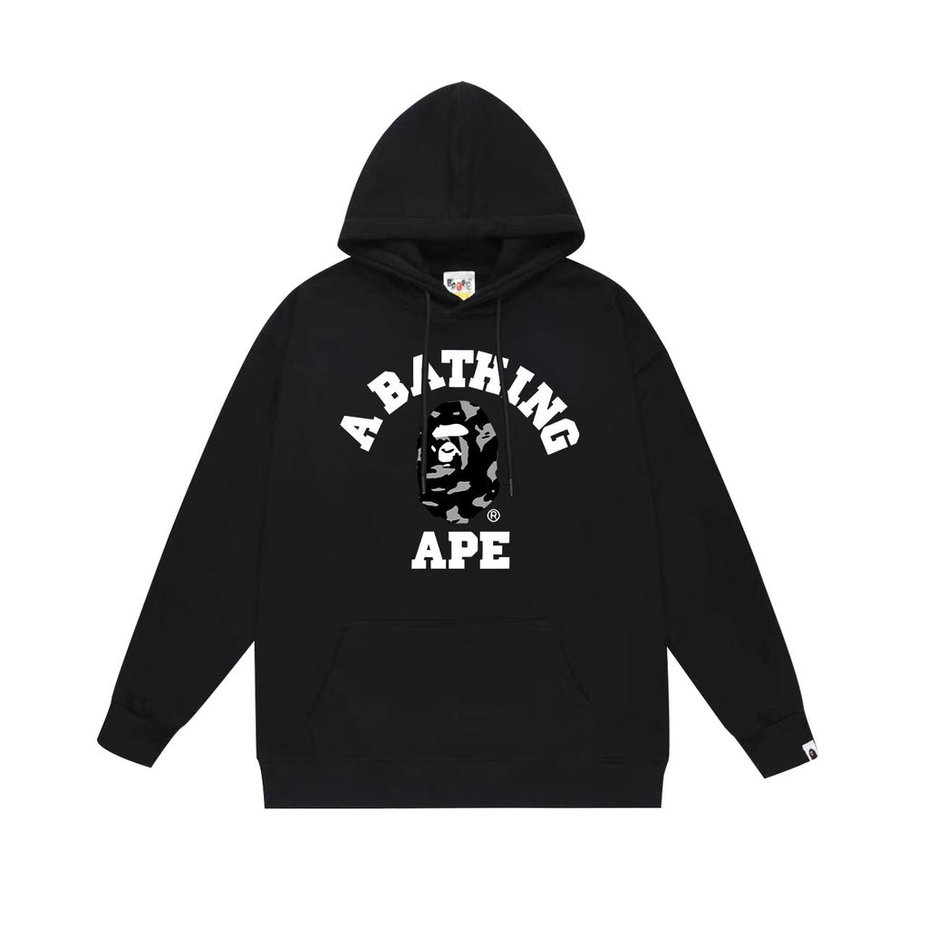 Bathing Shark and ape head print Hoodie Fall / Winter Hooded Sweater NextBlock