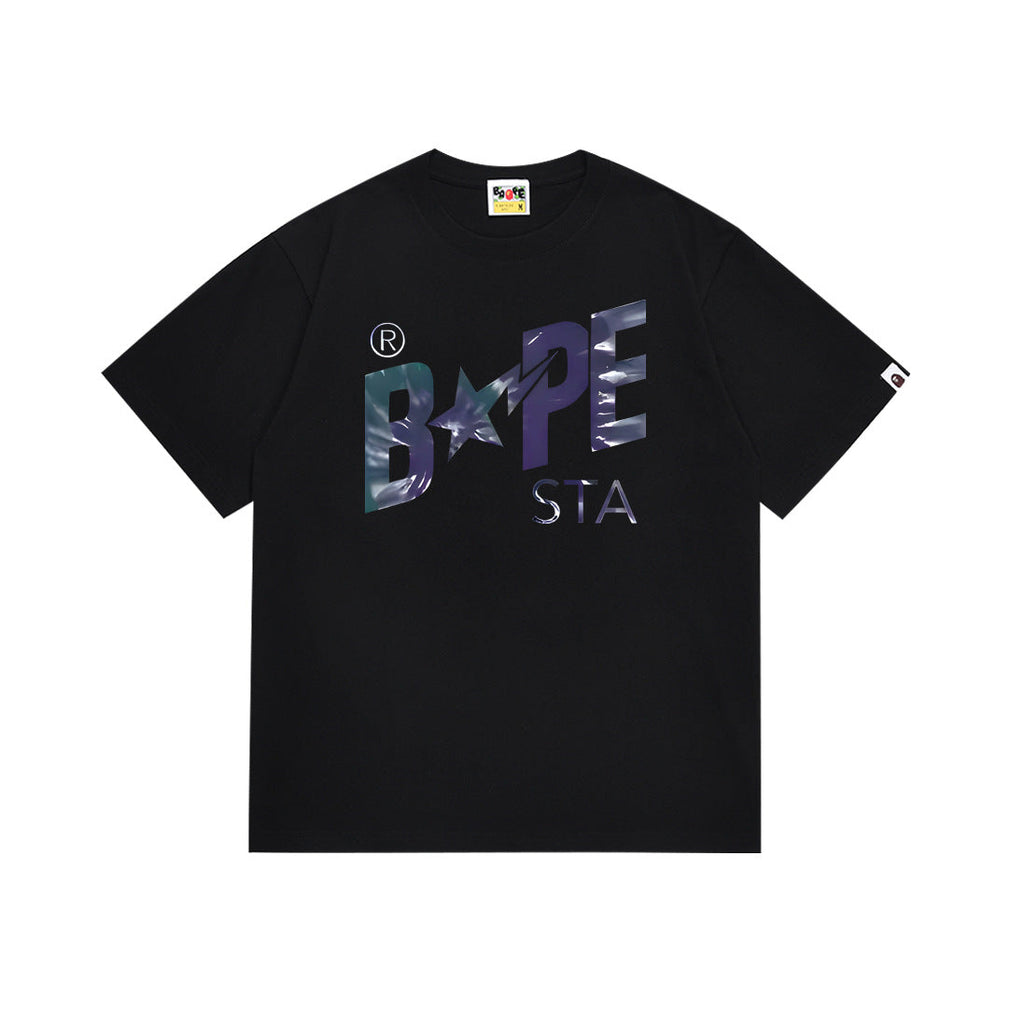 BAPE Bathing Shark and ape head print T Shirt NextBlock