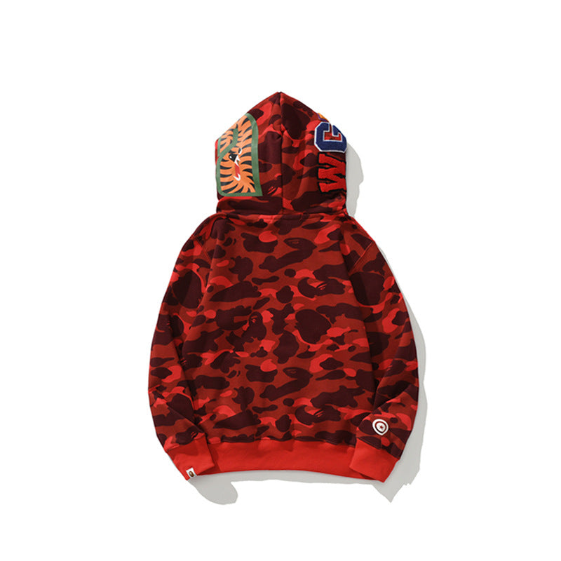 Ape Hoodie Double Hat Tiger Head Sweater Men's Cardigan NextBlock