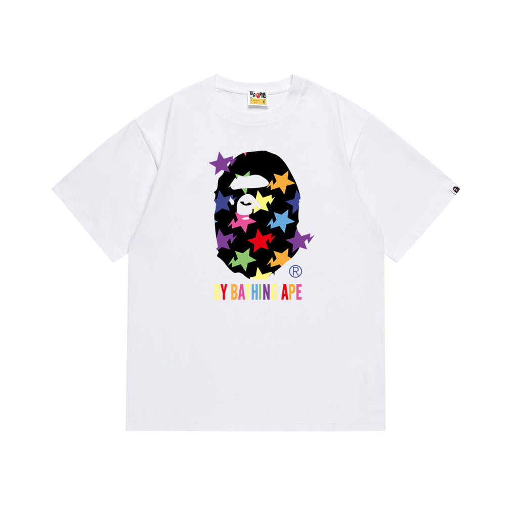 BAPE Bathing Shark and ape head print T Shirt NextBlock