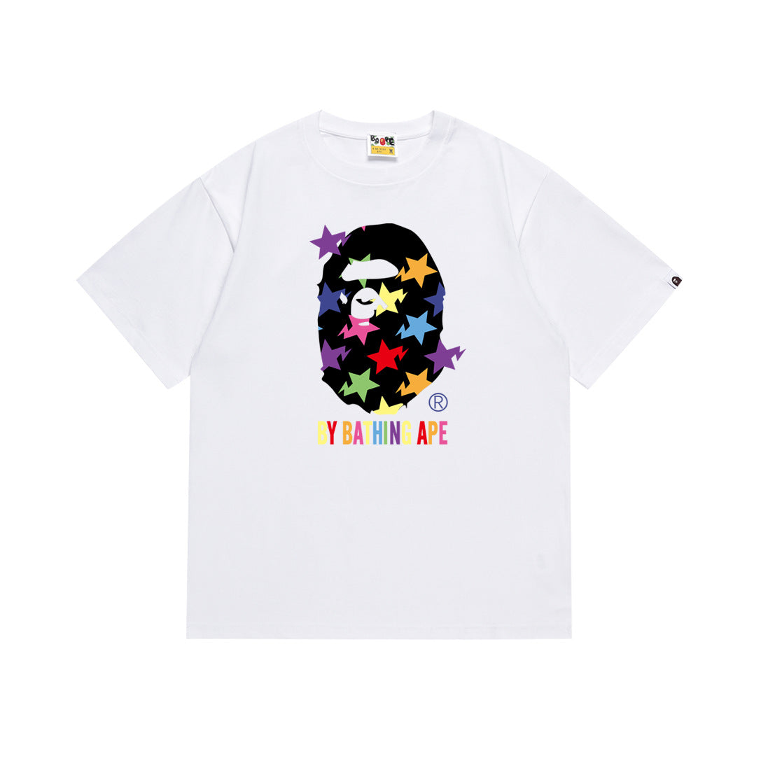 BAPE Bathing Shark and ape head print T Shirt NextBlock