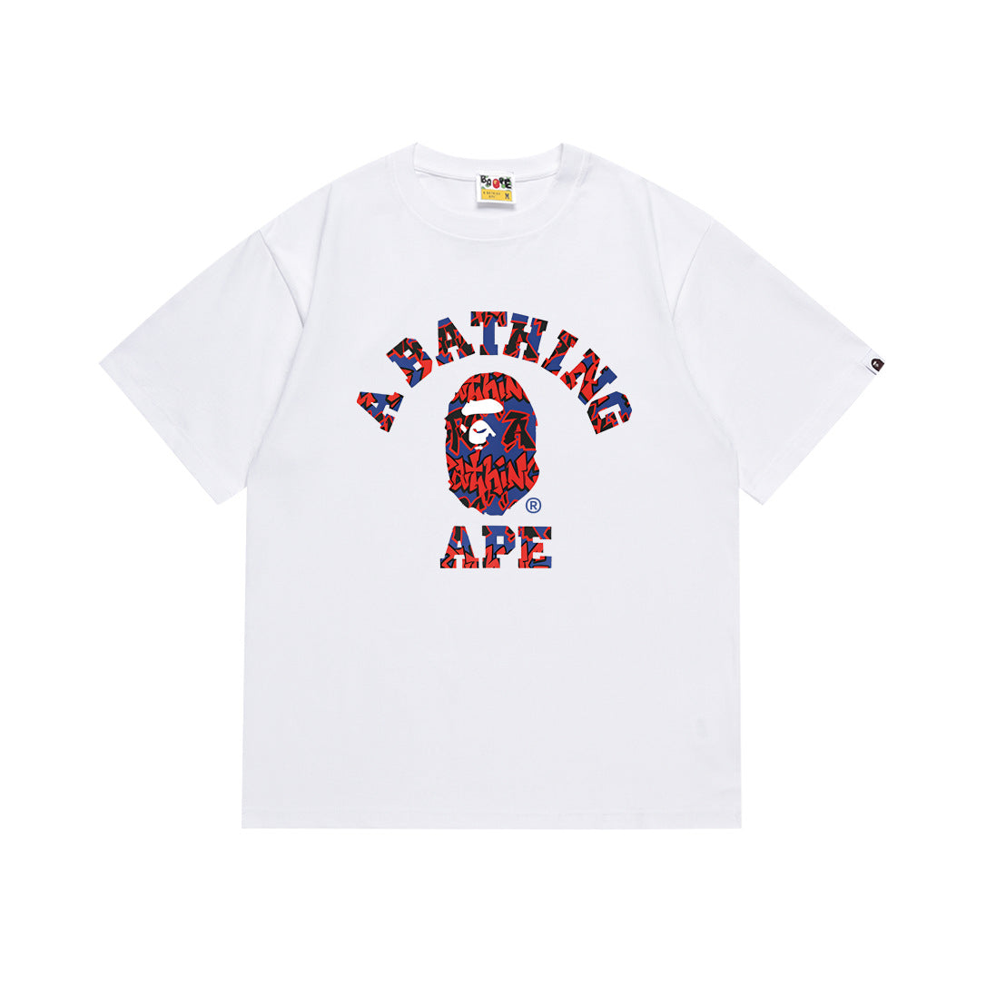 BAPE Bathing Shark and ape head print T Shirt NextBlock