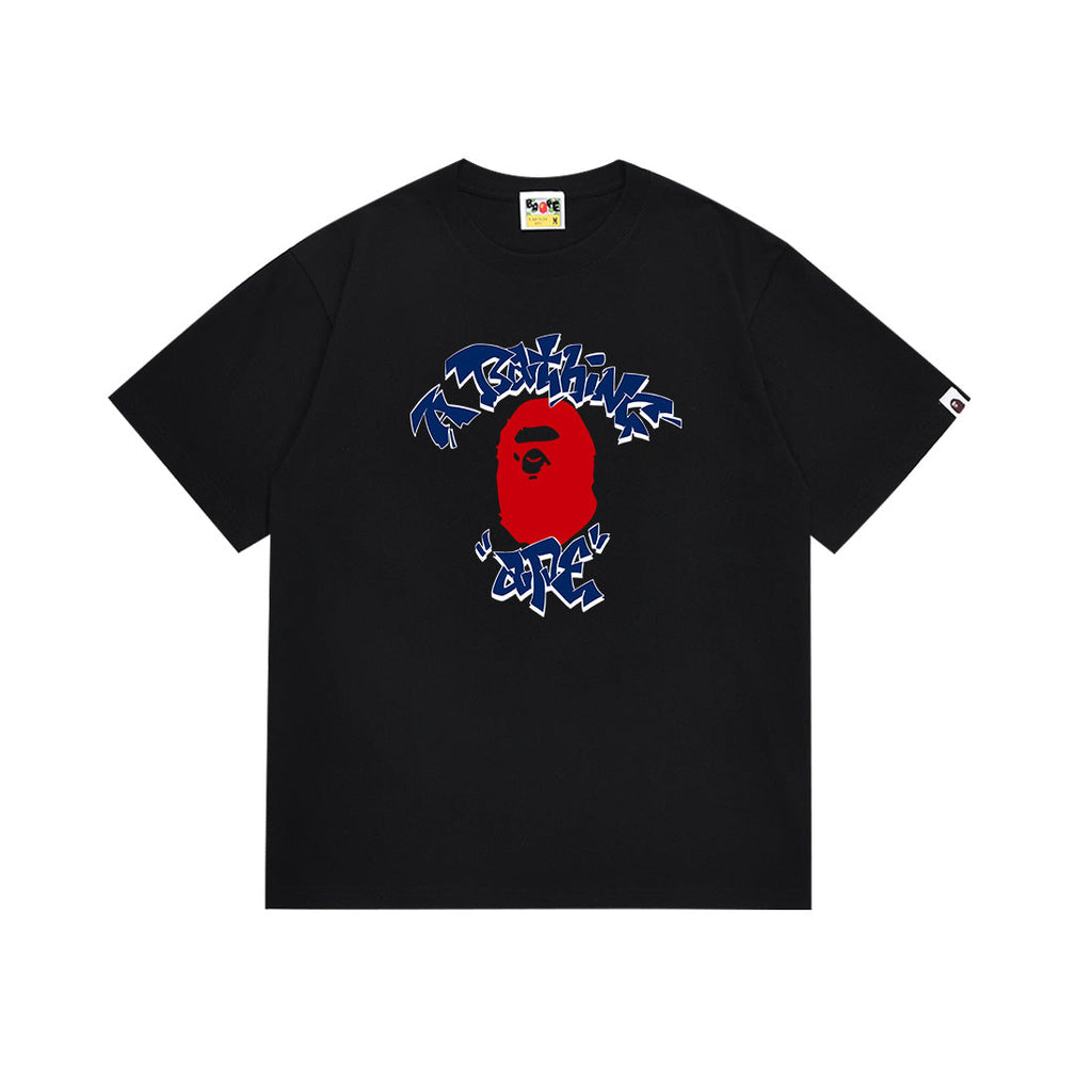 BAPE Bathing Shark and ape head print T Shirt NextBlock