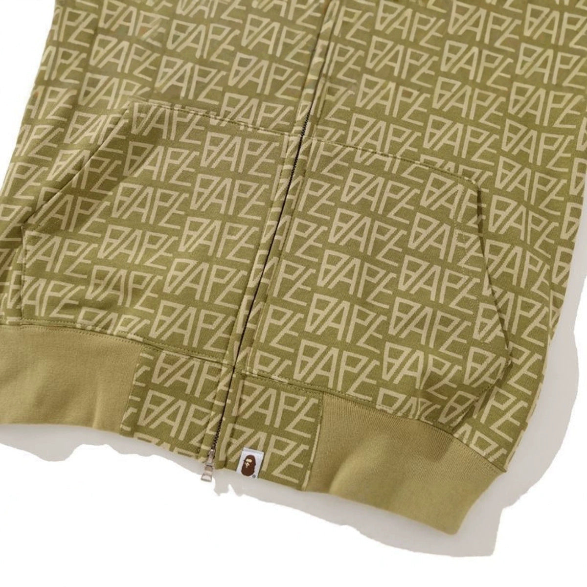 Bathing Shark and ape head print hoode BAPE desert color street loose NextBlock
