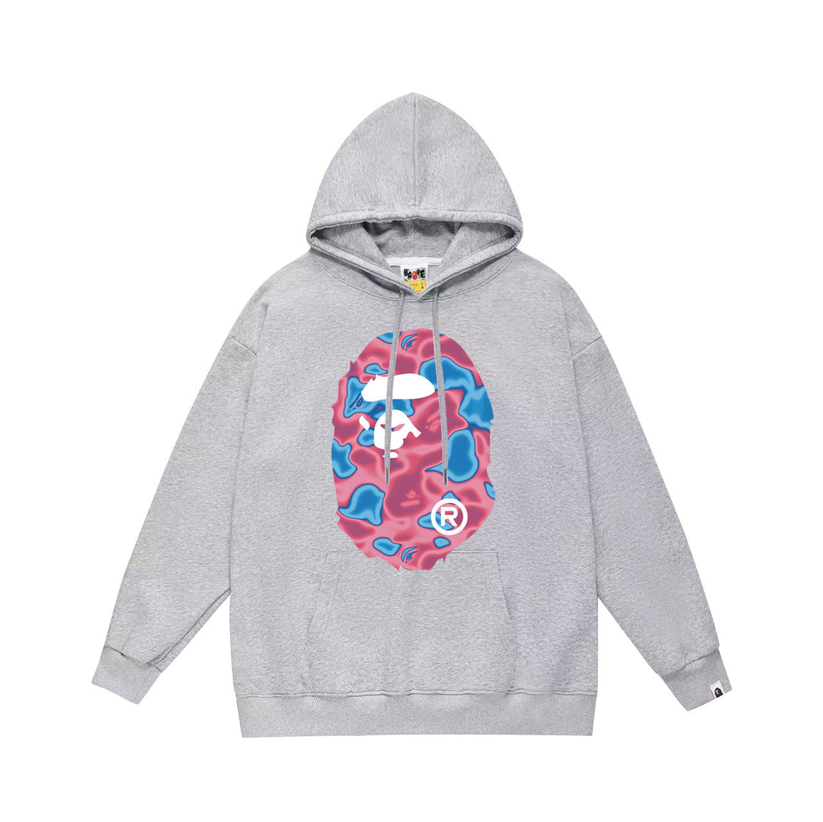 Bathing Shark and ape head print Hoodie Autumn / Winter Letter Print Loose Hoodie Pullover Ape Sweater NextBlock