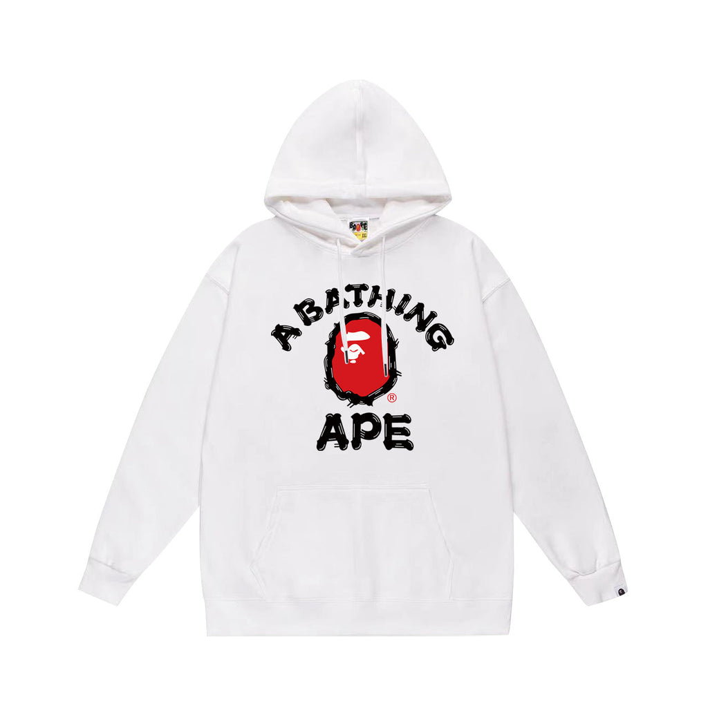Bathing Shark and ape head print Hoodie Autumn / Winter Letter Print Loose Hoodie Pullover Ape Sweater NextBlock