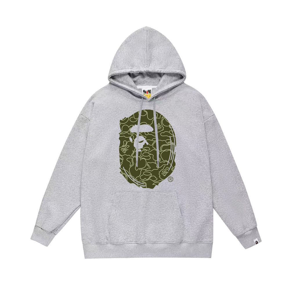 Bathing Shark and ape head print Hoodie Autumn / Winter Letter Print Loose Hoodie Pullover Ape Sweater NextBlock
