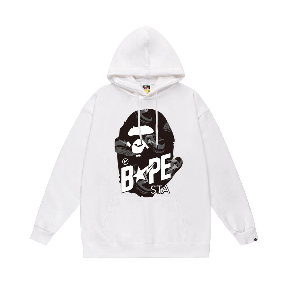 Bathing Shark and ape head print Hoodie Fall / Winter Hooded Sweater (Part 4) NextBlock