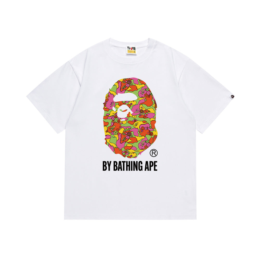 BAPE Bathing Shark and ape head print T Shirt NextBlock