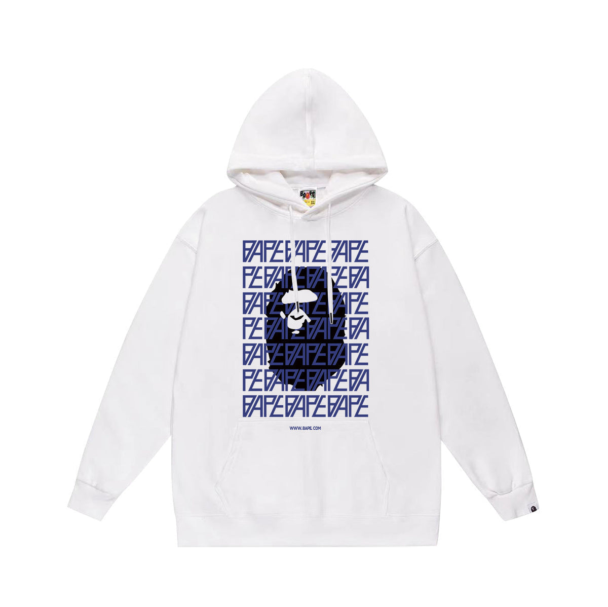 Bathing Shark and ape head print Hoodie Autumn / Winter Letter Print Loose Hoodie Pullover Ape Sweater NextBlock