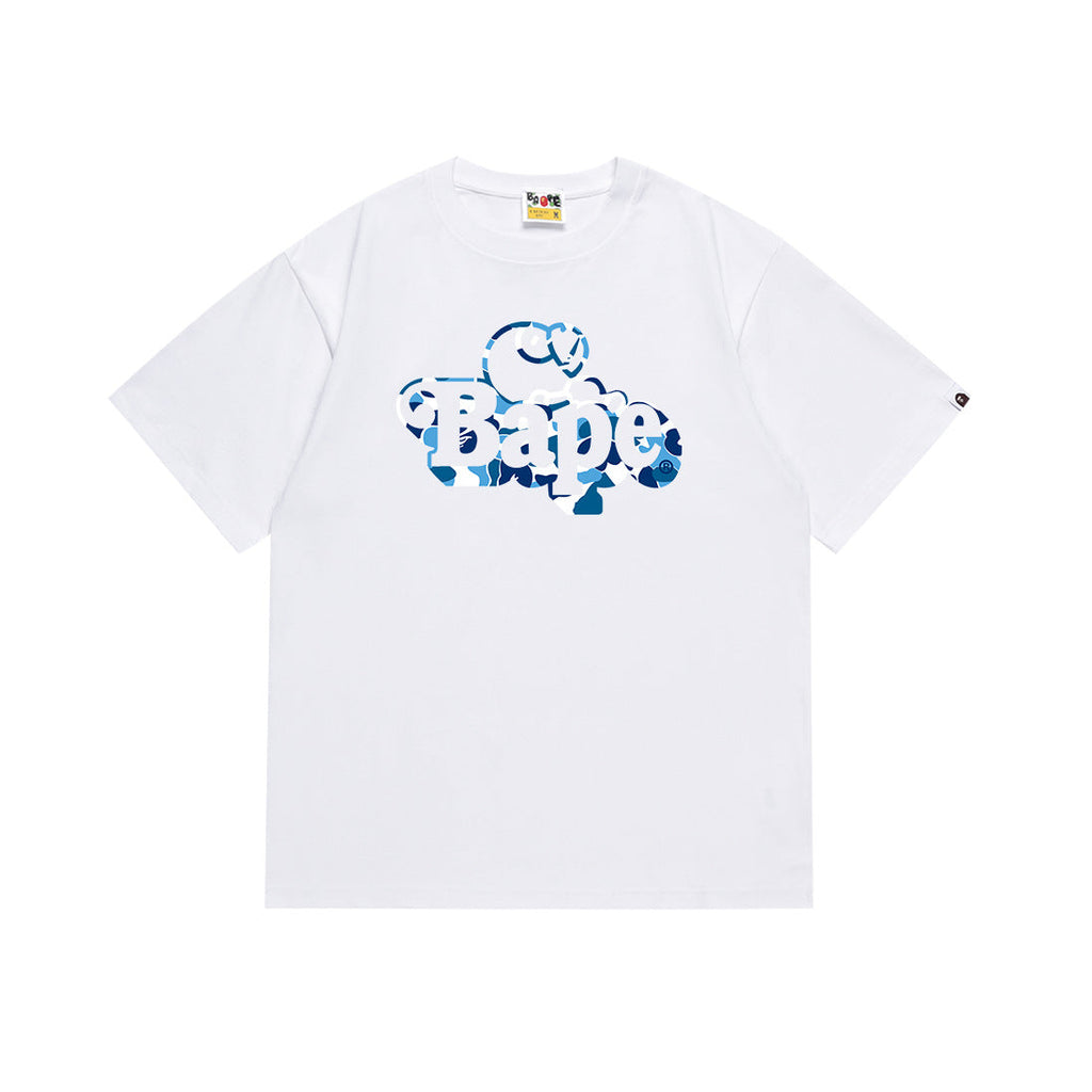 BAPE Bathing Shark and ape head print T Shirt NextBlock