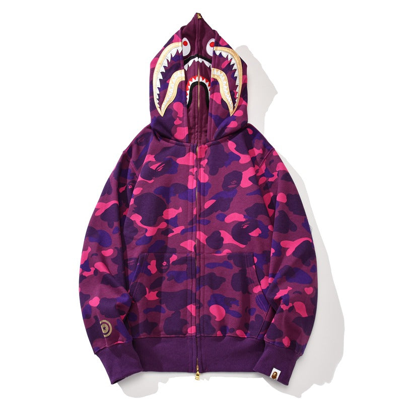 Ape Hoodie Gold Shark Double Hat Camouflage NextBlock