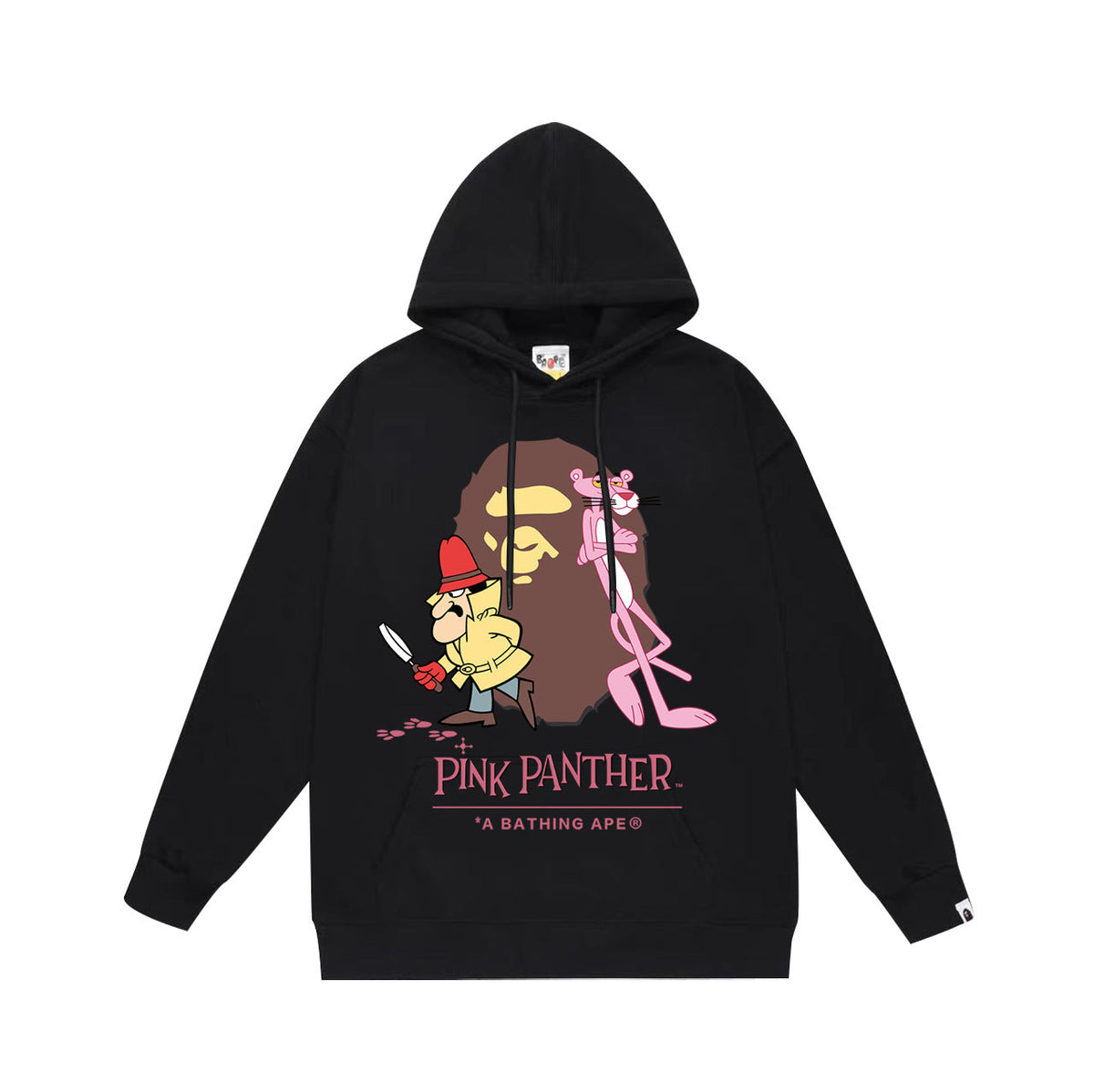 Bathing Shark and ape head print Hoodie Autumn / Winter Letter Print Loose Hoodie Pullover Ape Sweater NextBlock