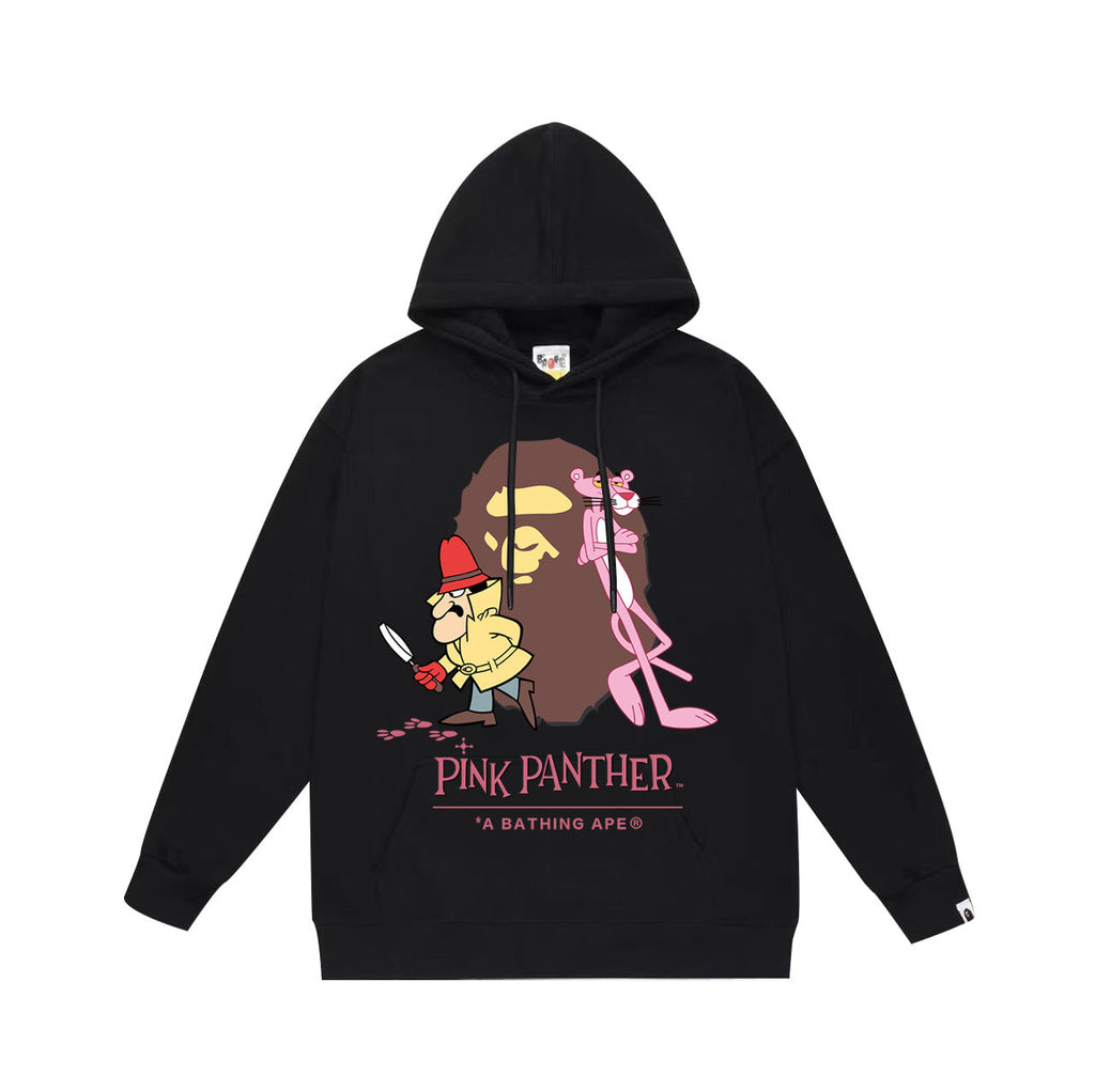 Bathing Shark and ape head print Hoodie Autumn / Winter Letter Print Loose Hoodie Pullover Ape Sweater NextBlock