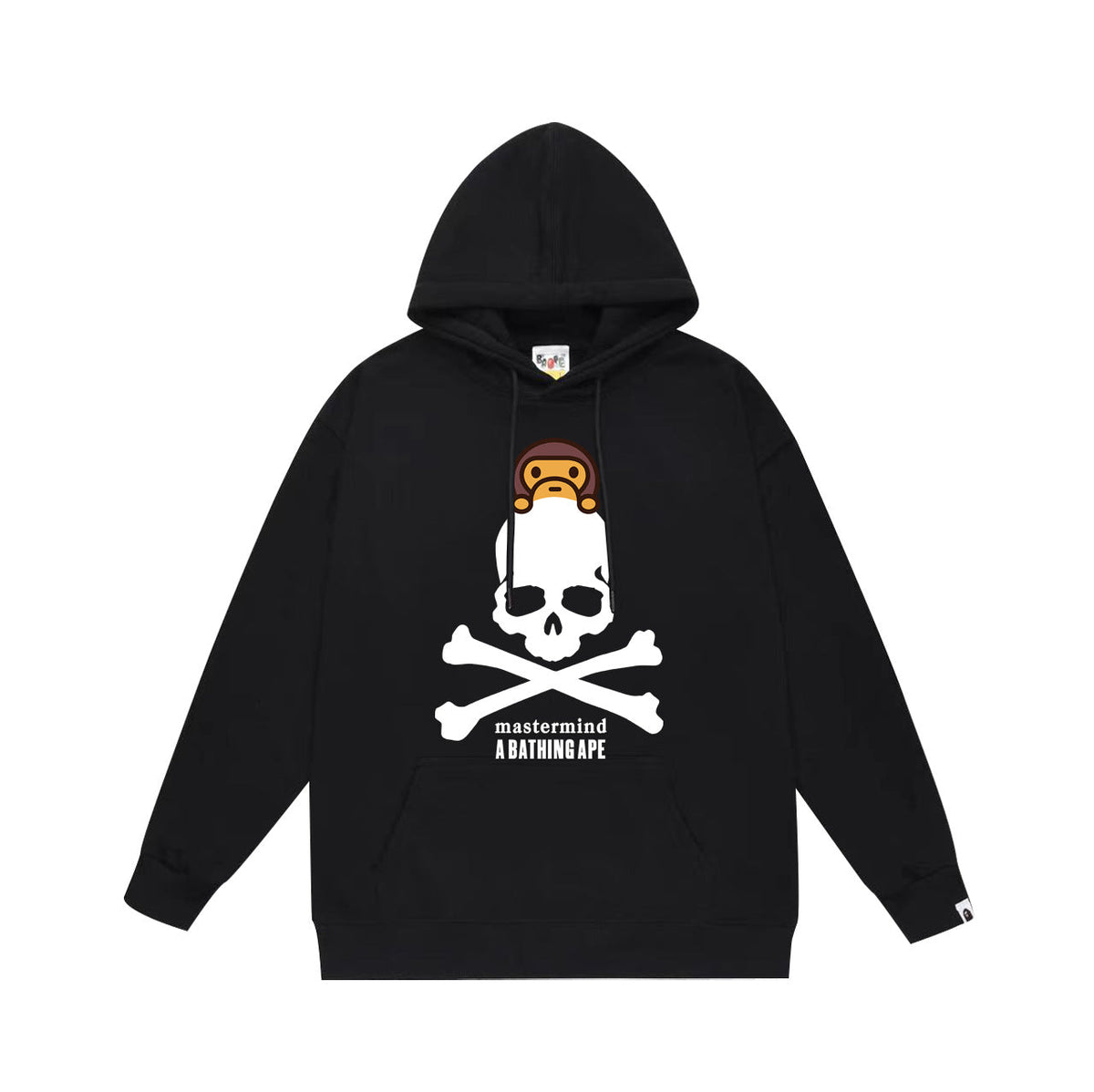 Bathing Shark and ape head print Hoodie Autumn / Winter Letter Print Loose Hoodie Pullover Ape Sweater NextBlock