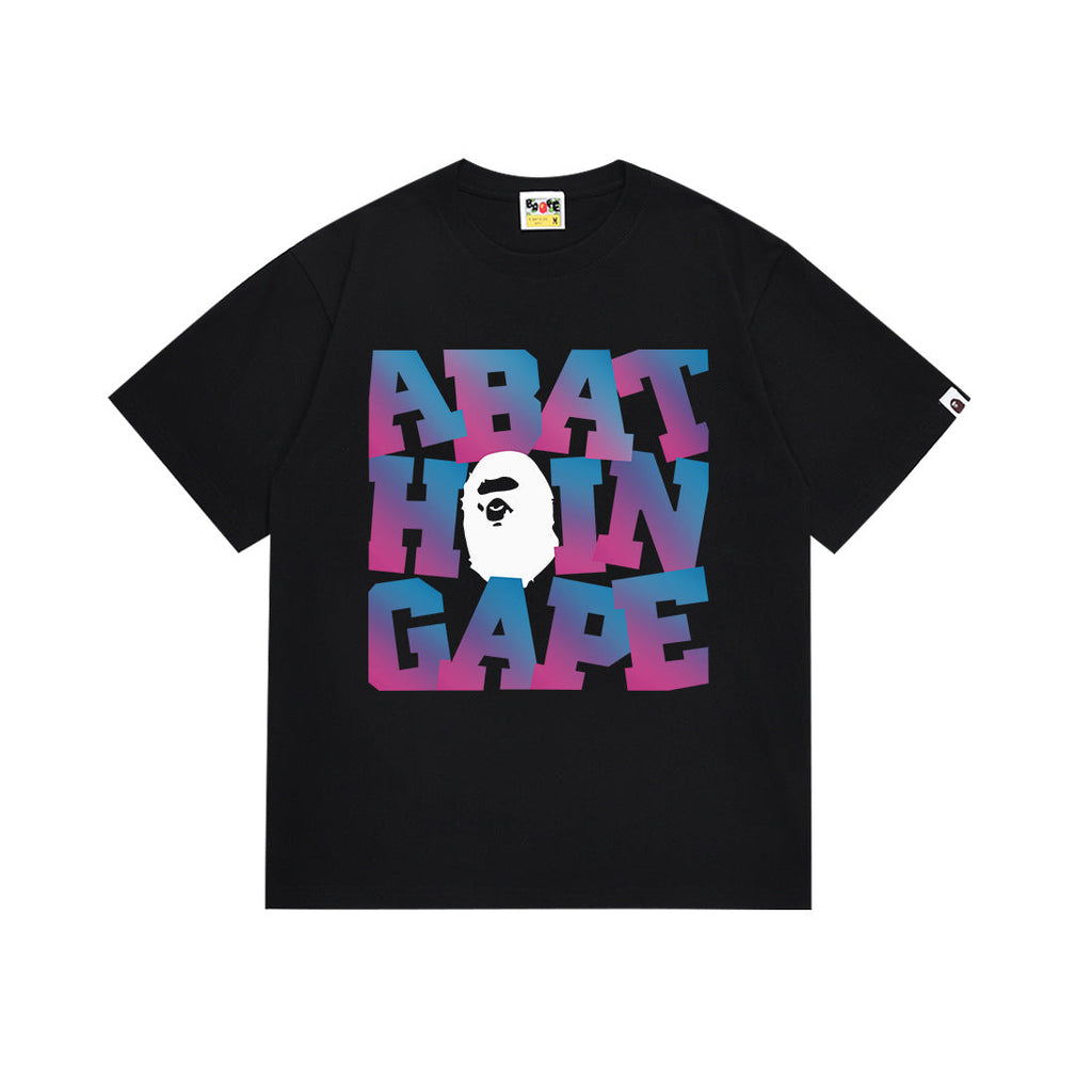 BAPE Bathing Shark and ape head print T Shirt NextBlock
