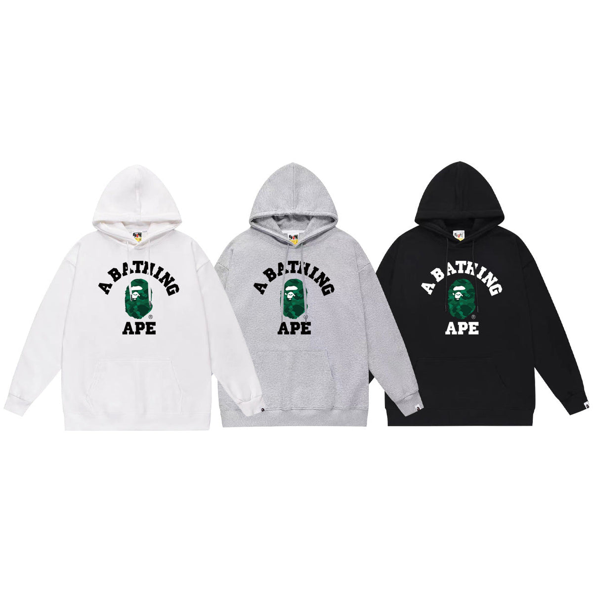 Bathing Shark and ape head print Hoodie Autumn / Winter Letter Print Loose Hoodie Pullover Ape Sweater NextBlock
