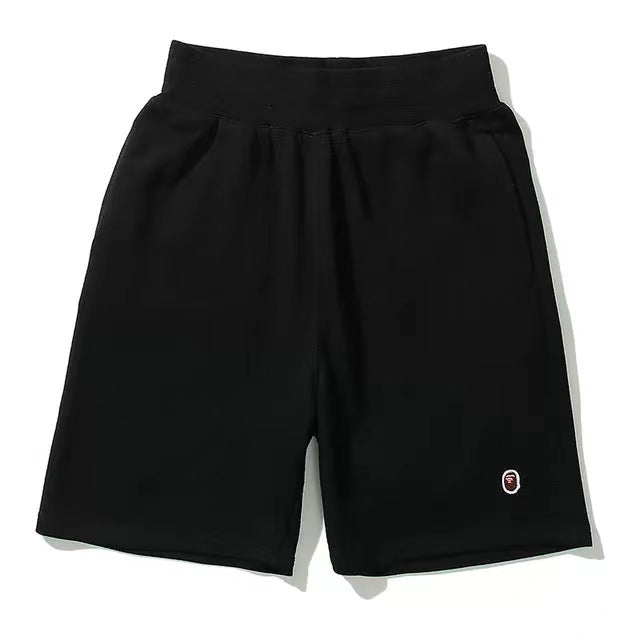 Bathing Shark and ape head print Shorts embroidered small label shark five-point pants casual straight beach pants NextBlock