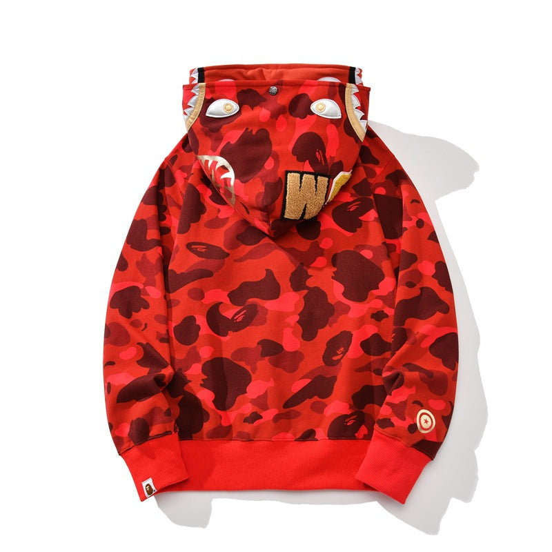 Ape Hoodie Gold Shark Double Hat Camouflage NextBlock
