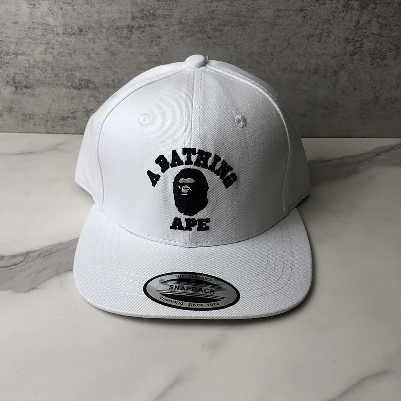 Bathing Shark and ape head print Hat Ape Head Cap Versatile Flat Edge Baseball Cap NextBlock