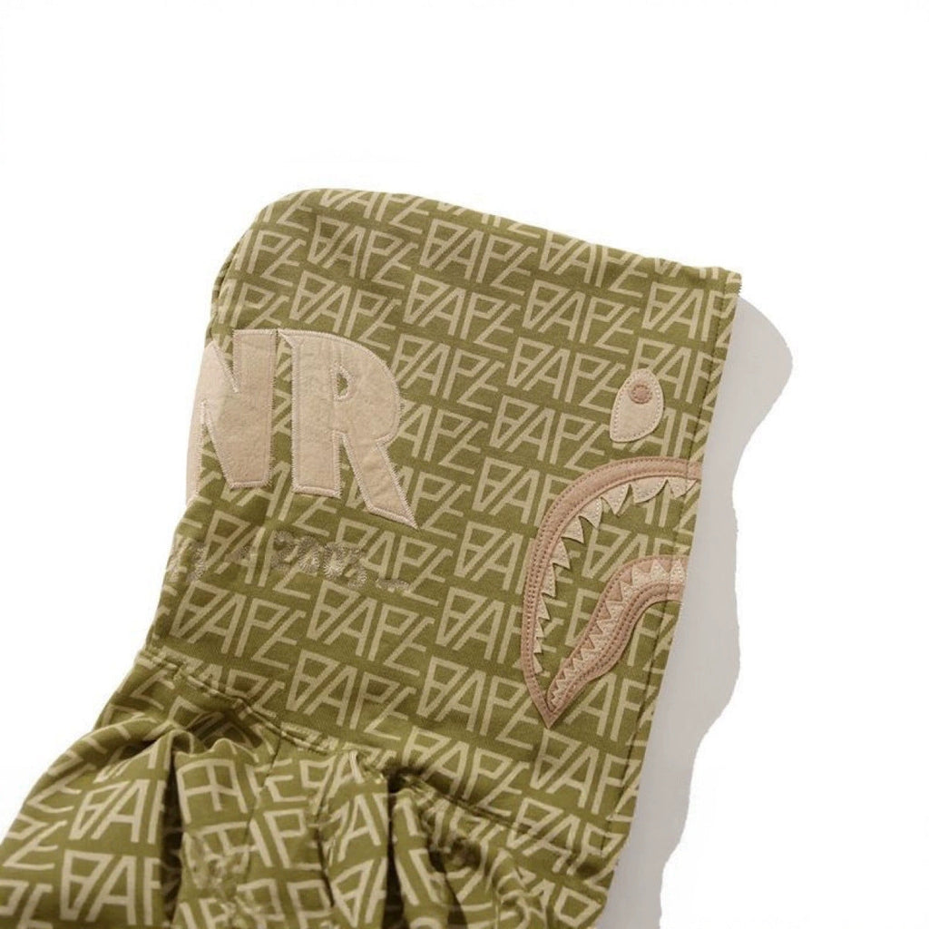 Bathing Shark and ape head print hoode BAPE desert color street loose NextBlock