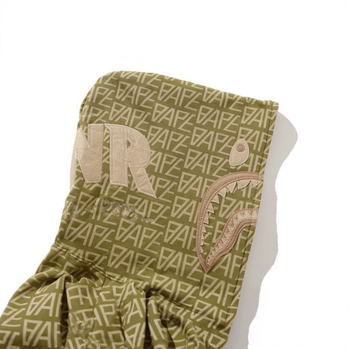 Bathing Shark and ape head print hoode BAPE desert color street loose NextBlock