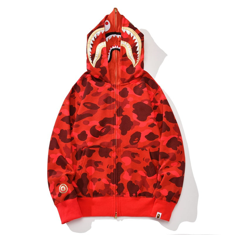 Ape Hoodie Gold Shark Double Hat Camouflage NextBlock