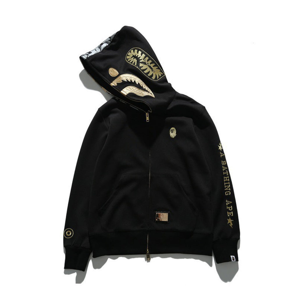 Bathing Shark and ape head print hoode BAPE autumnwinter3dprinting NextBlock