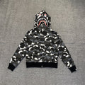 Bathing Shark and ape head print Hoodie NextBlock