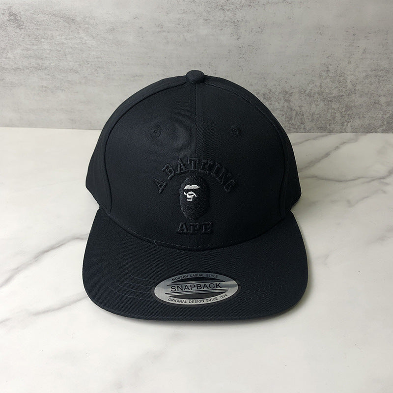 Bathing Shark and ape head print Hat Ape Head Cap Versatile Flat Edge Baseball Cap NextBlock