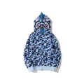 Bathing Shark and ape head print Hoodie Camouflage Double Hat Autumn / Winter Fleece Cardigan Zipper Loose Shark NextBlock