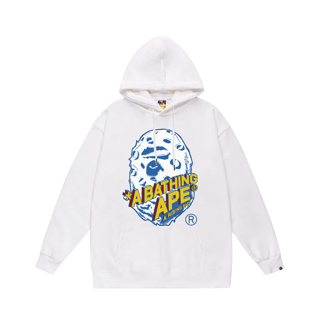Bathing Shark and ape head print Hoodie Autumn / Winter Letter Print Loose Hoodie Pullover Ape Sweater NextBlock