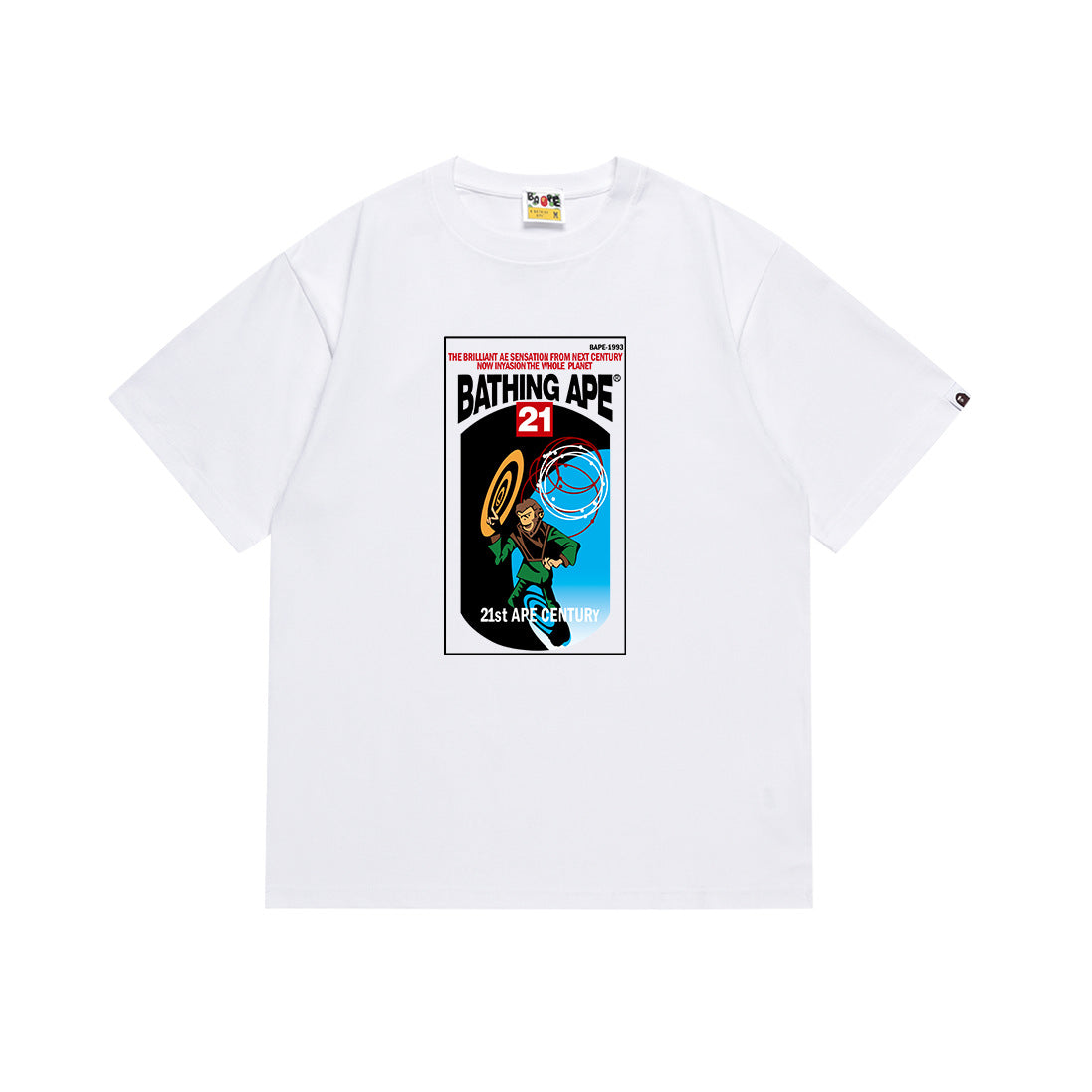 BAPE Bathing Shark and ape head print T Shirt NextBlock