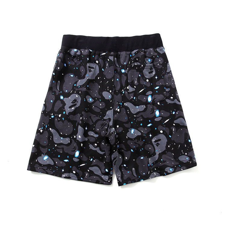 Bathing Shark and ape head print Shorts Shark Head Luminous Shorts Straight Beach NextBlock