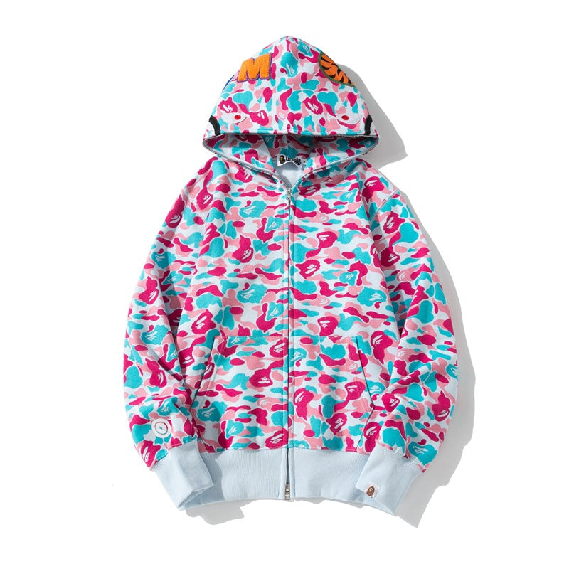 Bathing Shark and ape head print Hoodie Miami City Limited NextBlock