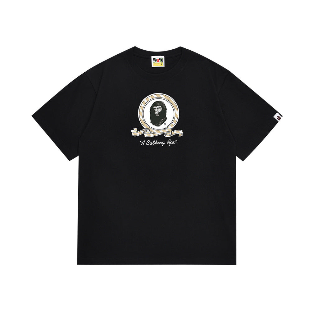 BAPE Bathing Shark and ape head print T Shirt NextBlock