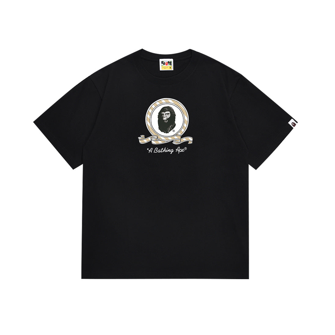BAPE Bathing Shark and ape head print T Shirt NextBlock