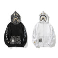 Bathing Shark and ape head print hoode BAPE empty mountain base shark bgm 3d digital NextBlock