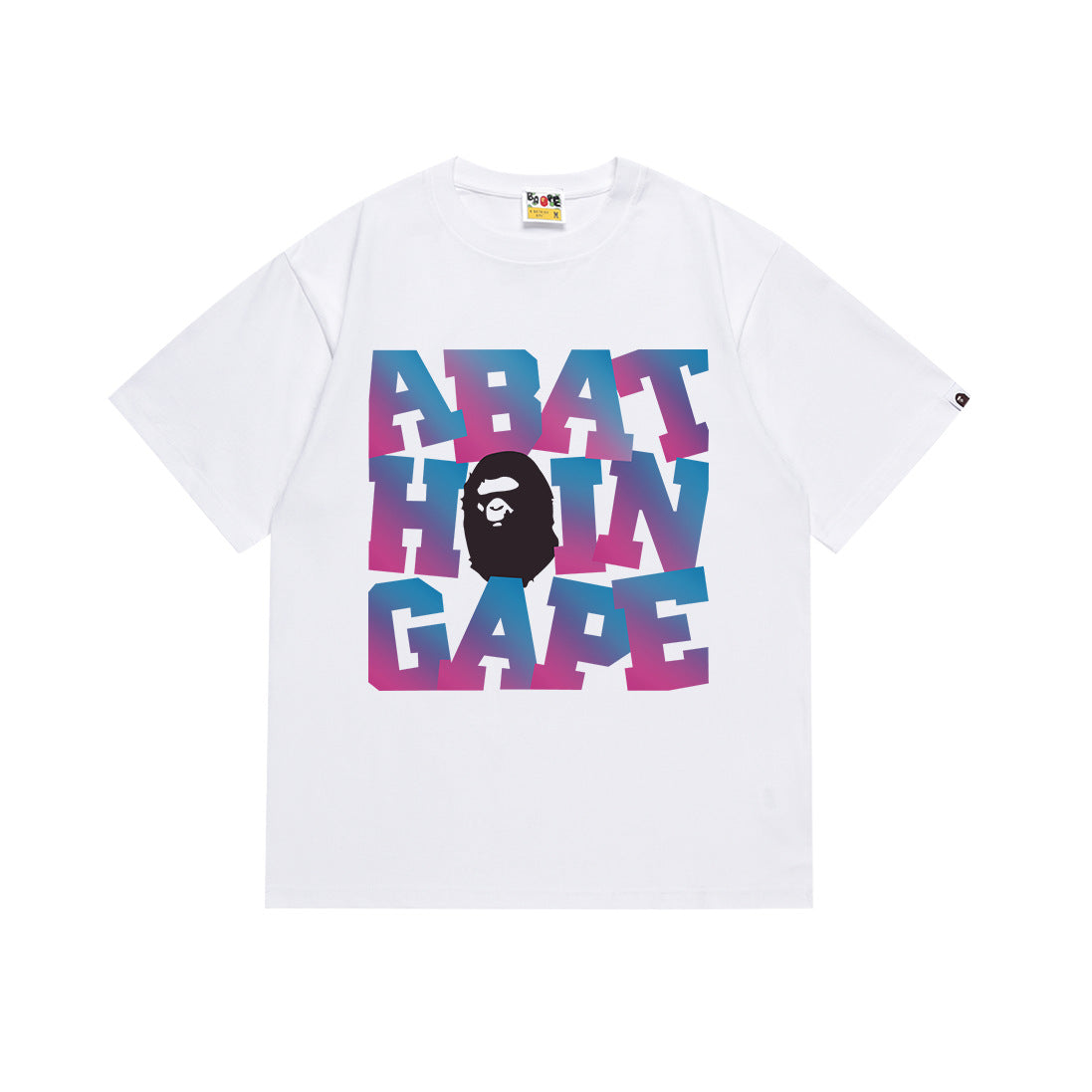 BAPE Bathing Shark and ape head print T Shirt NextBlock