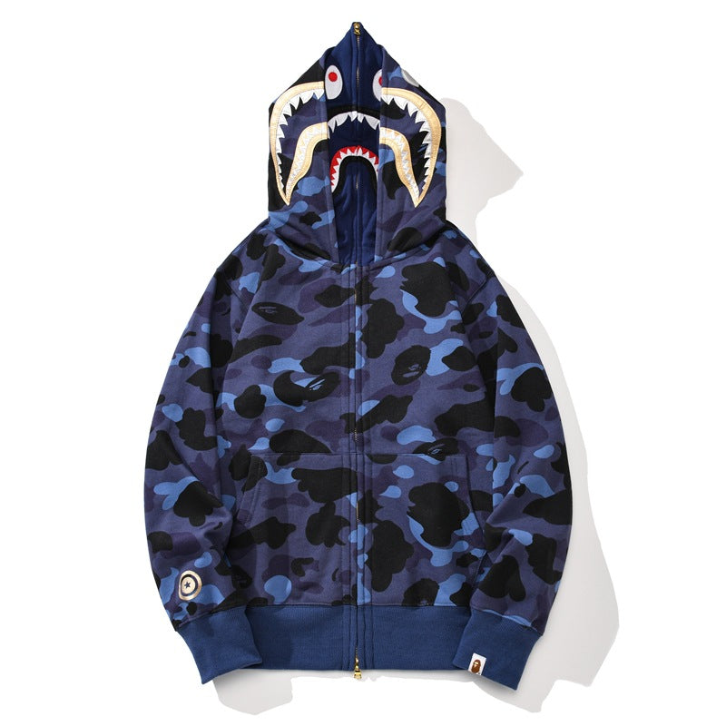 Ape Hoodie Gold Shark Double Hat Camouflage NextBlock