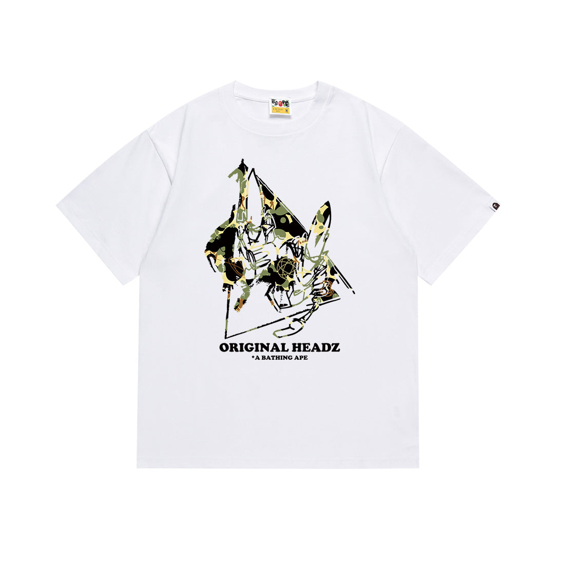 BAPE Bathing Shark and ape head print T Shirt NextBlock