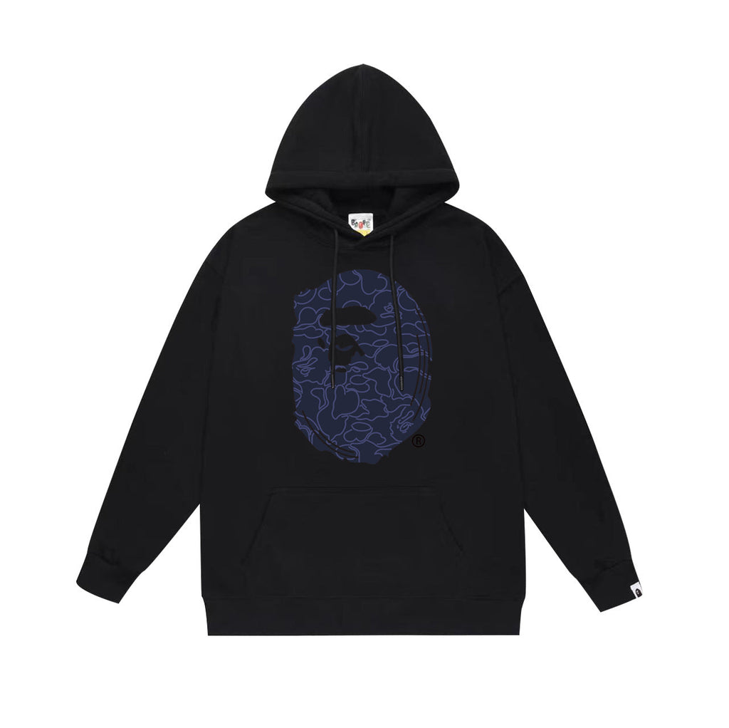 Bathing Shark and ape head print Hoodie Autumn / Winter Letter Print Loose Hoodie Pullover Ape Sweater NextBlock