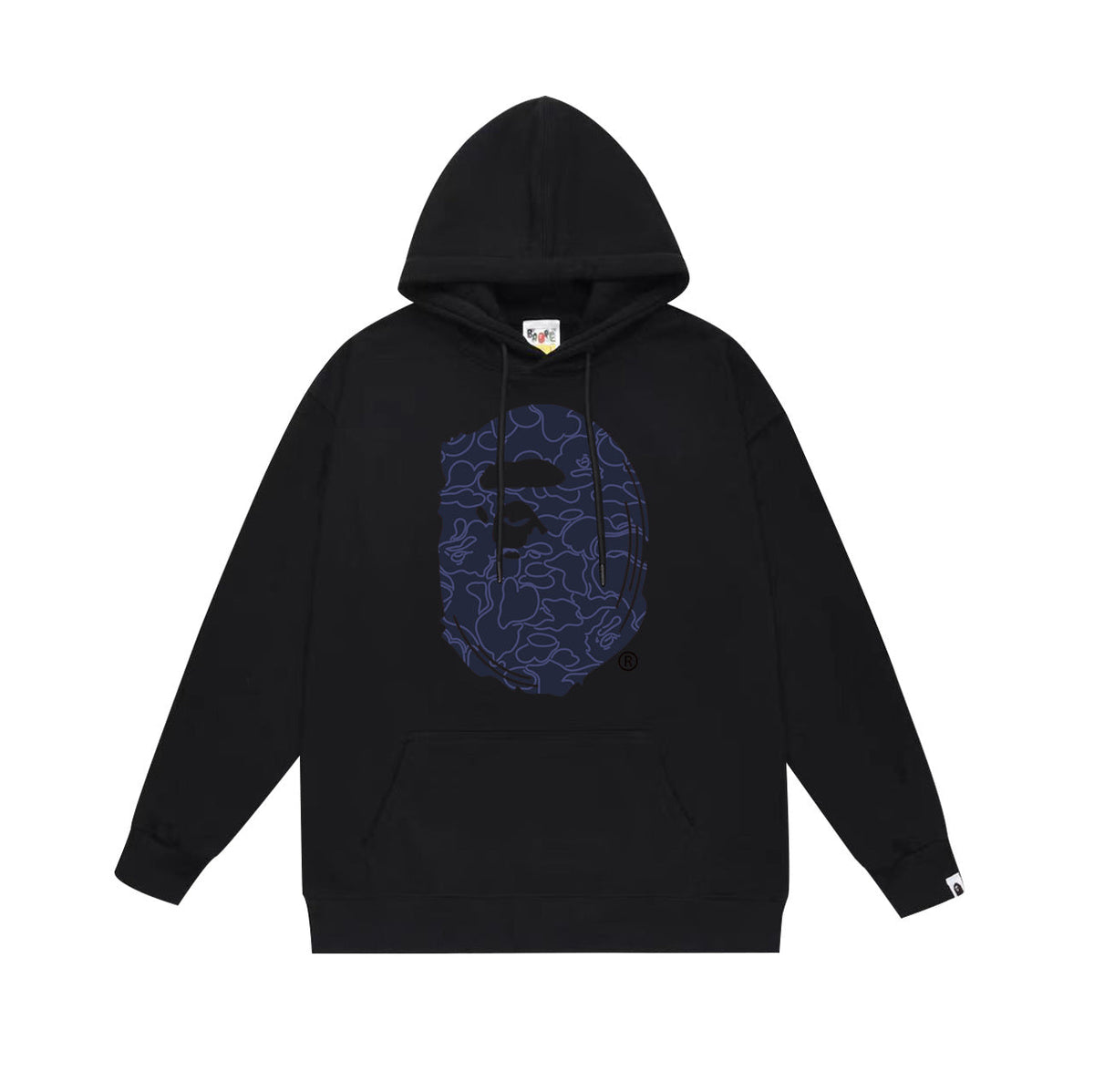 Bathing Shark and ape head print Hoodie Autumn / Winter Letter Print Loose Hoodie Pullover Ape Sweater NextBlock